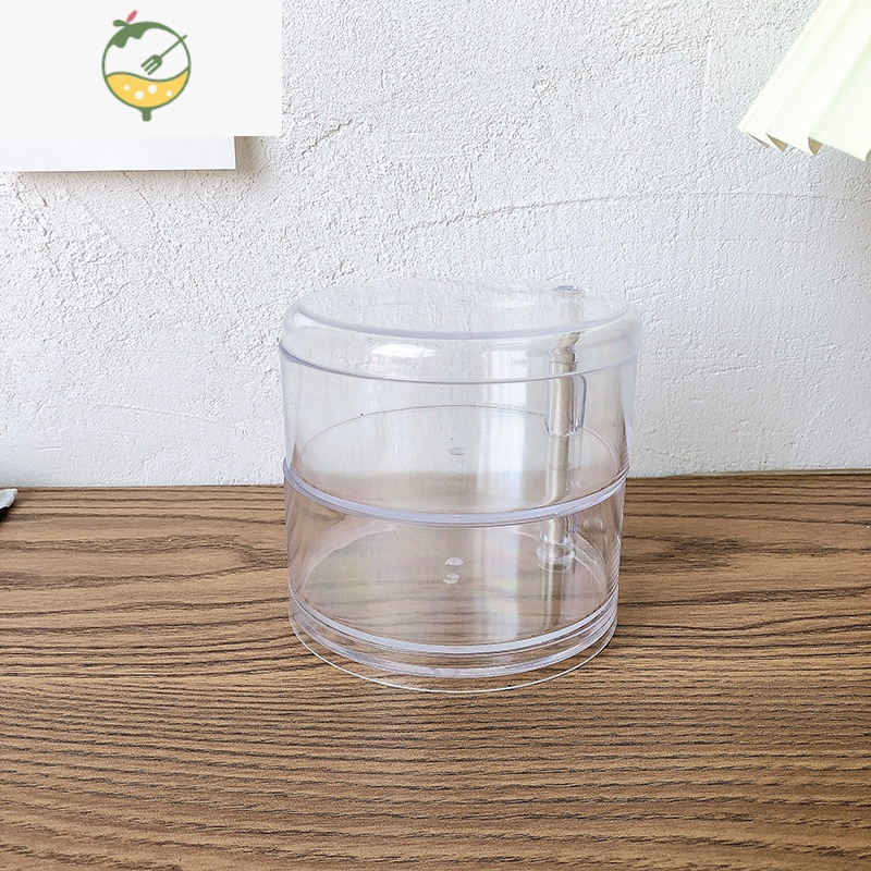 YICHENG网红透明旋转首饰盒多层小精致项链戒指耳环耳钉饰品亚克力收纳盒饰品盒