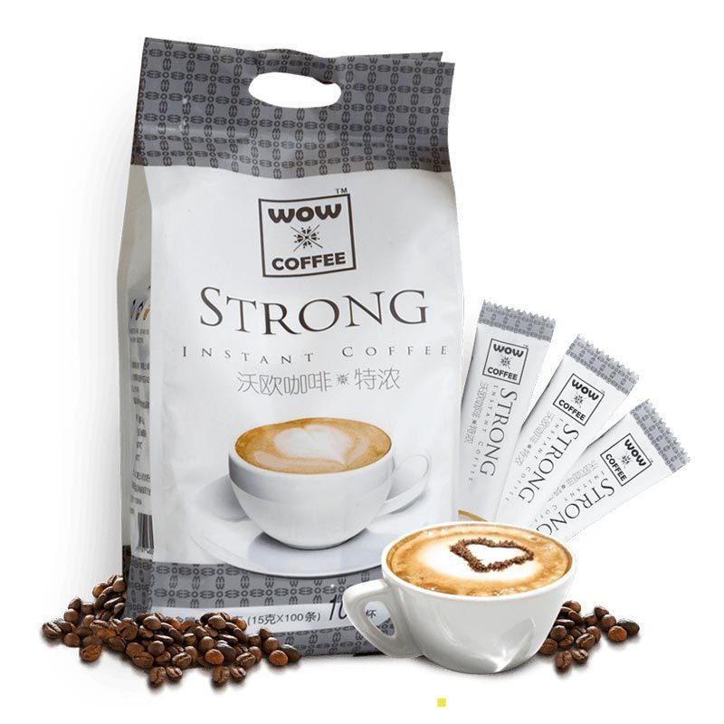[苏宁超市]沃欧咖啡(WOW COFFEE) 特浓即溶咖啡1500g(15g*100条) 速溶系列