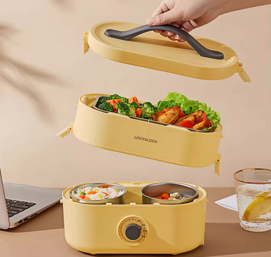乐扣注水电热饭盒小型保温饭盒办公室加热饭盒上班族热饭神器