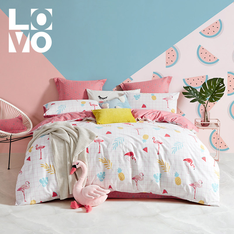 LOVO 全棉磨毛 床品四件套高清大图