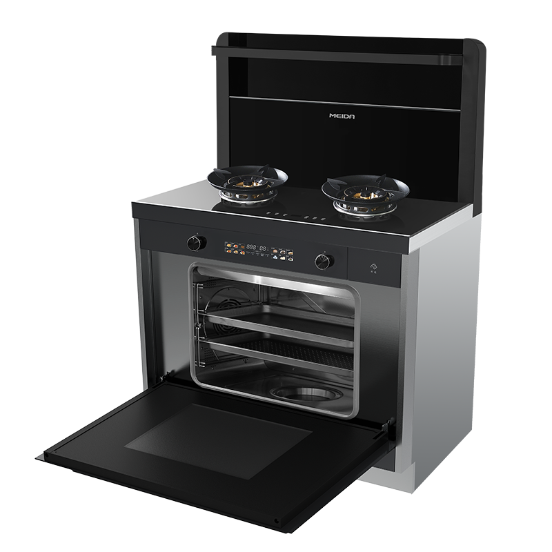 美大MEIDA蒸烤一体集成灶X80-ZK(MD2XZK) 5.0kW大火力 恒温置物台 触控操控 自清洁 天然气高清大图