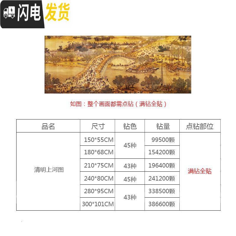三维工匠5d钻石画2020年新款客厅全景满钻清明上河图十字绣点 满钻-清明上河图[120*55]更大尺寸和线绣款联系客服高清大图