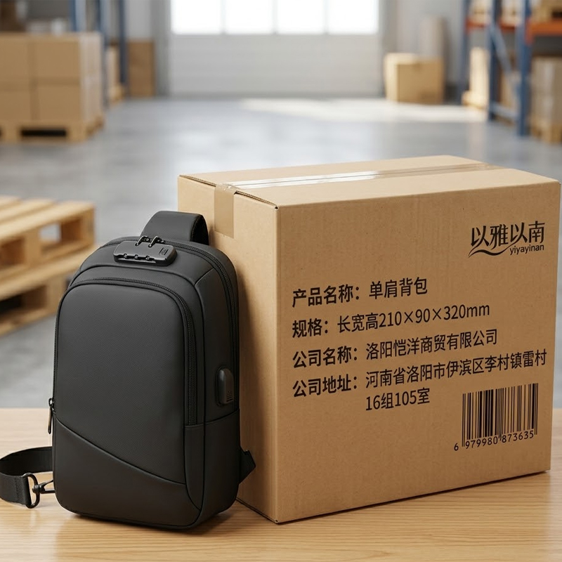 以雅以南 单肩背包 长宽高210×90×320mm 个高清大图