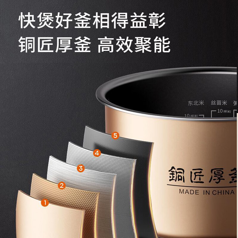 九阳(Joyoung)ZMD安心系列 电压力锅 5L双胆厚釜Y-50C38高清大图
