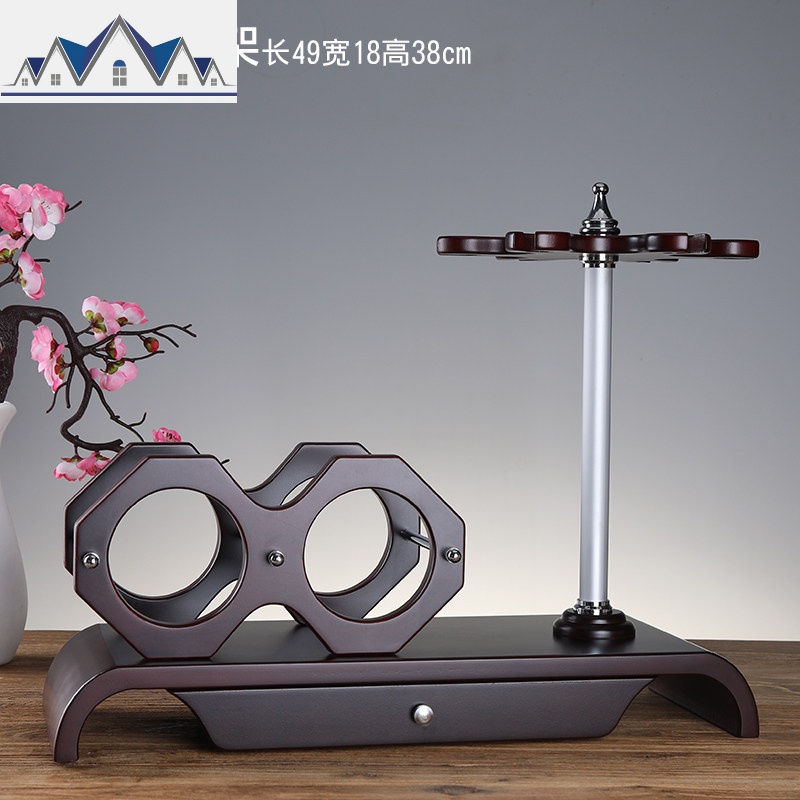 欧式创意红酒架摆件红酒杯架倒挂酒瓶架木质葡萄酒展示架酒架家用 三维工匠收纳层架高清大图