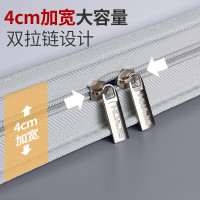 华杰画稿手提袋4K大号-透明白[双向拉链+内置单隔层]ST2246
