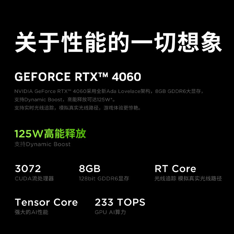 联想(Lenovo)拯救者R7000 15.6英寸电竞游戏本笔记本电脑(R7 8745H 16G 512G RTX4060 FHD 144Hz100%sRGB)钛晶灰