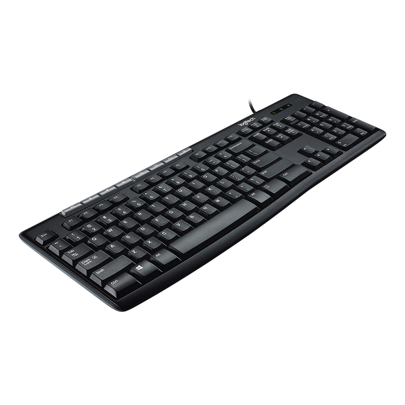 罗技（Logitech）K200 键盘 有线键盘 办公键盘 全尺寸 黑色