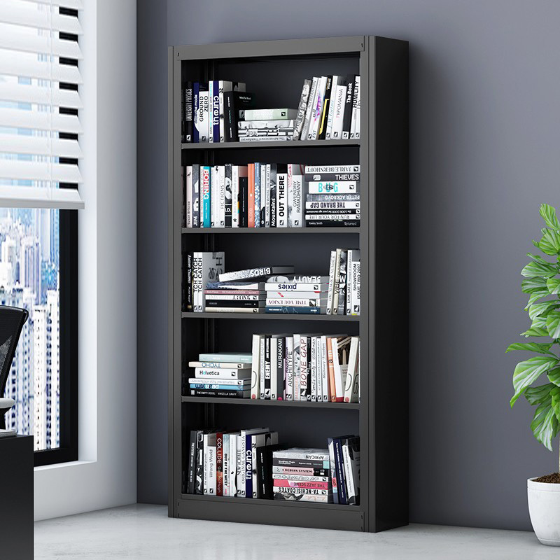 鑫金虎 钢制转印书架学校图书馆书店书籍室阅览室单面书架资料架一列一组五层高清大图