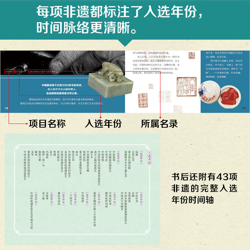 非遗里的中国(精装3册) [正版]非遗里的中国传统文化精装全3册了解非物质文化遗产青少年课外书 少儿科普书籍 千年国粹匠高清大图