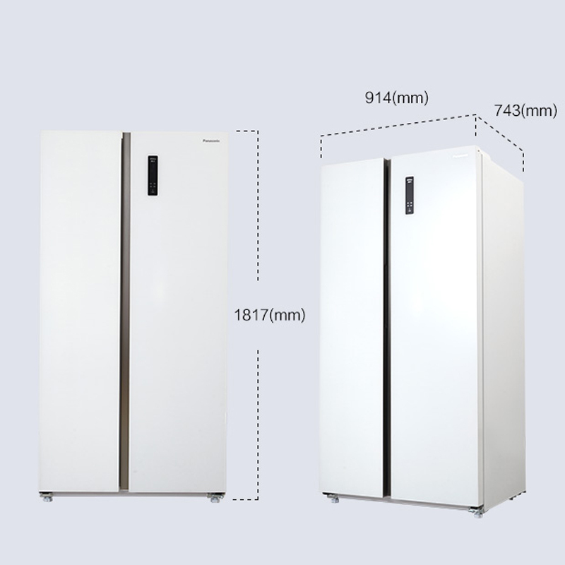 松下(Panasonic)632升 大容量风冷无霜对开门冰箱 银离子抗菌 -32℃速冻功能 NR-TB63GPB-W