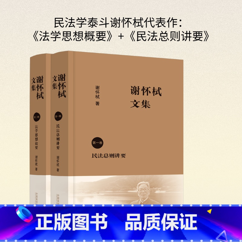 【正版】书店2本套 谢怀栻文集 卷 民法总则讲要+谢怀栻文集 第二卷 法学思想论要 法学文集 谢怀栻作品 法学学术著作