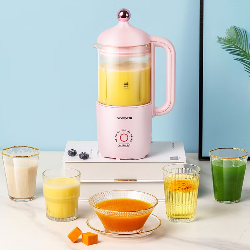 创维skyworth迷你破壁豆浆机粉色