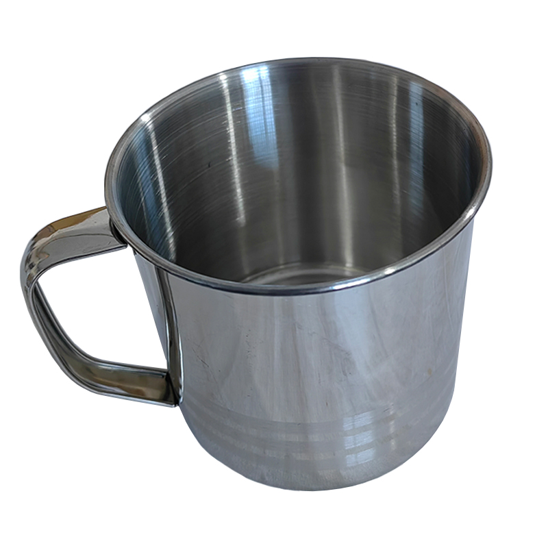 炯毅 不锈钢茶杯带盖家用防摔口杯老式茶缸子喝水杯 不锈钢杯子 10cm/个高清大图