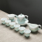 苏氏陶瓷(SUSHI CERAMICS) 茶具套装 忆荷陶瓷功夫茶具青瓷手绘描金茶杯子带礼盒(茶壶)