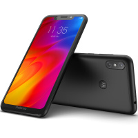 原封【带壳+钢化膜+指环】摩托罗拉 p30 note 墨岩黑 4GB+64GB 全网通4G 骁龙处理器 人脸指纹双解锁 支持应用分身 智能手机 官方正品