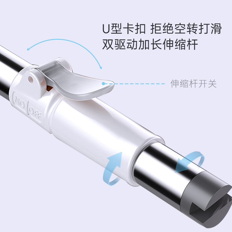 全格平板拖把免手洗家用一拖净懒人墩布企业 旋转甩水拖把QJ030401高清大图