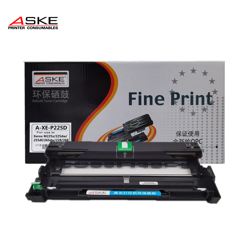 ASKE PRINTER CONSUMABLES激光打印机黑色硒鼓A-XE-P225D高清大图