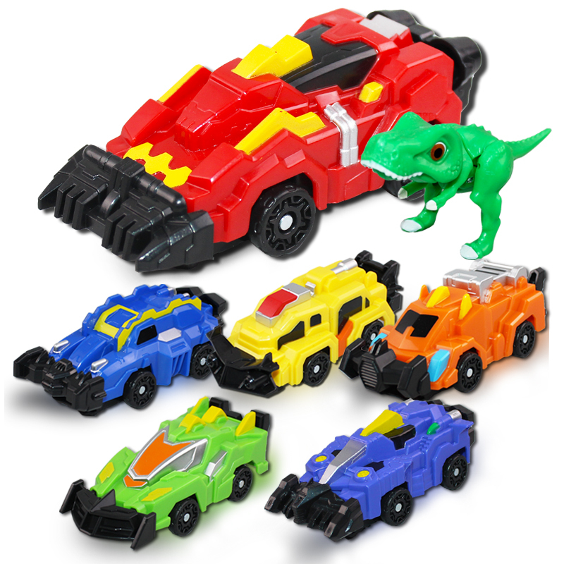 亿奇心奇暴龙战车爆龙站车新奇男孩爆裂恐龙蛋霸王龙变形飞车玩具 爆