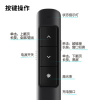 得力翻页笔 2808P 黑色 1支
