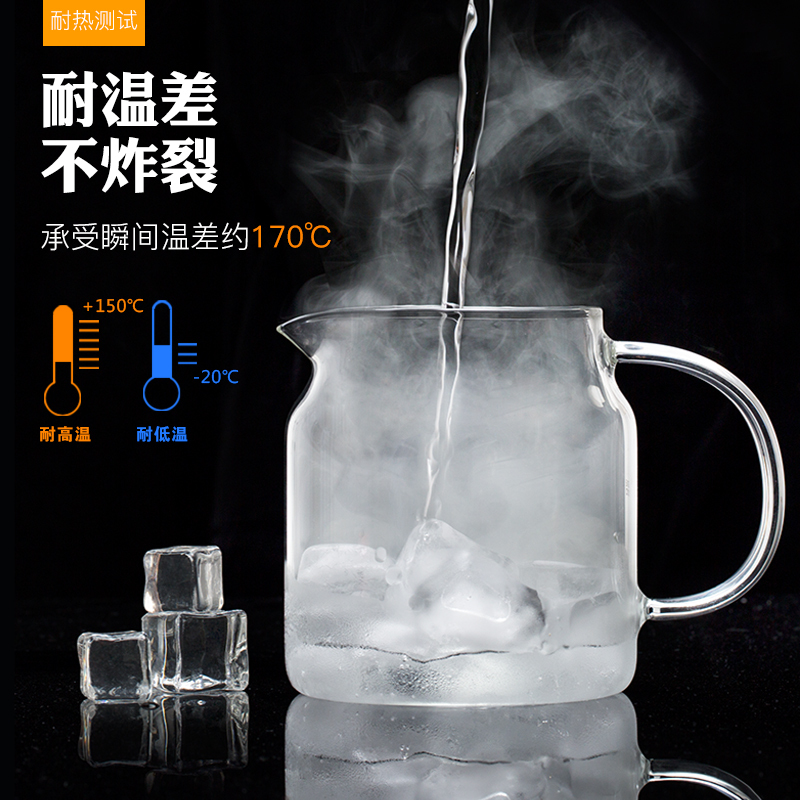 尚明玻璃茶壶不锈钢过滤 家用耐热花茶壶泡茶壶 红茶泡茶器耐高温茶具加厚大容量单壶
