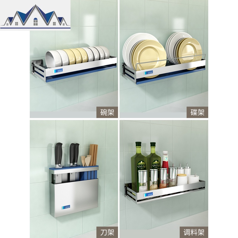 厨房置物架壁挂式菜板架墙上免打孔砧板案板架刀架刀具调料收纳架_2_332高清大图