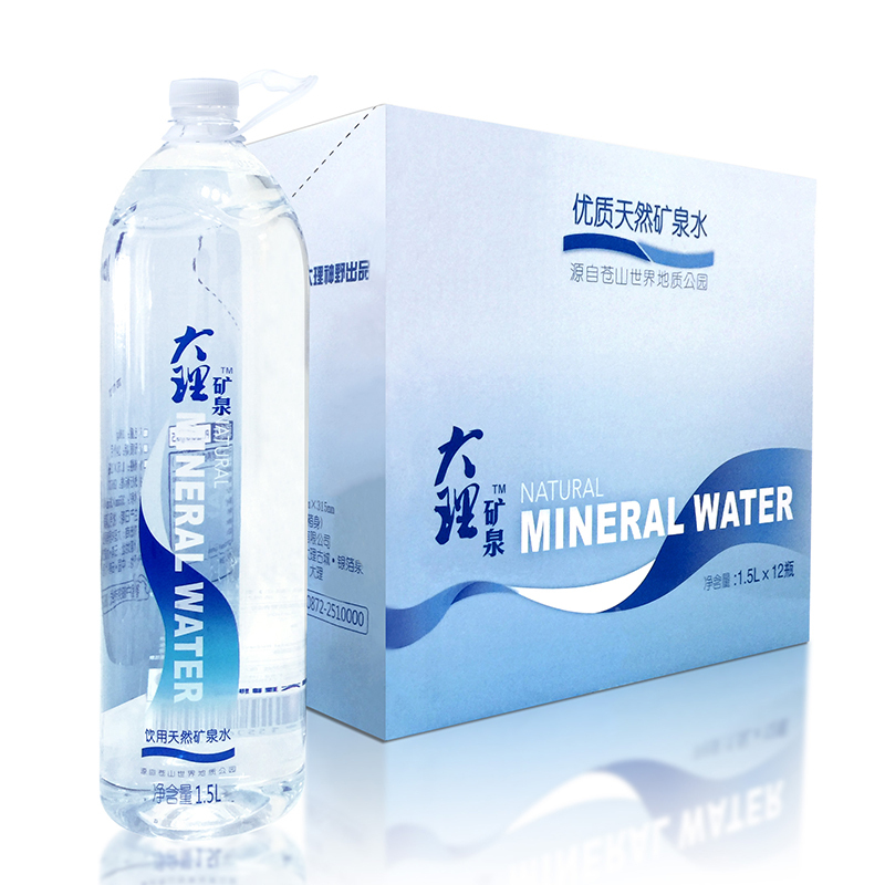 三盾 大理矿泉水1.5L*12瓶苍山天然弱碱性小分子 泡茶饮用好水整箱