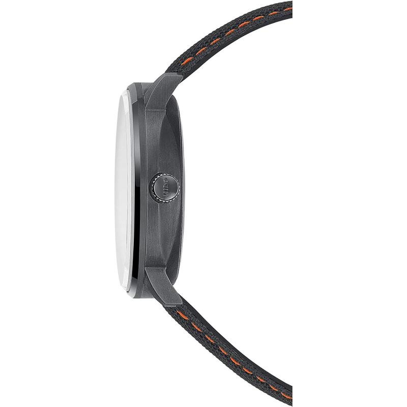 Mido瑞士自动机械表男表黑盘不锈钢镀黑PVD防水自动机芯高清大图