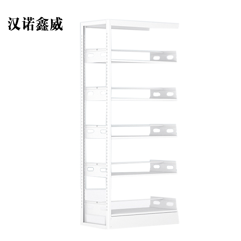 汉诺鑫威图书馆书架阅览室货架资料档案架钢制书架单面五层副架