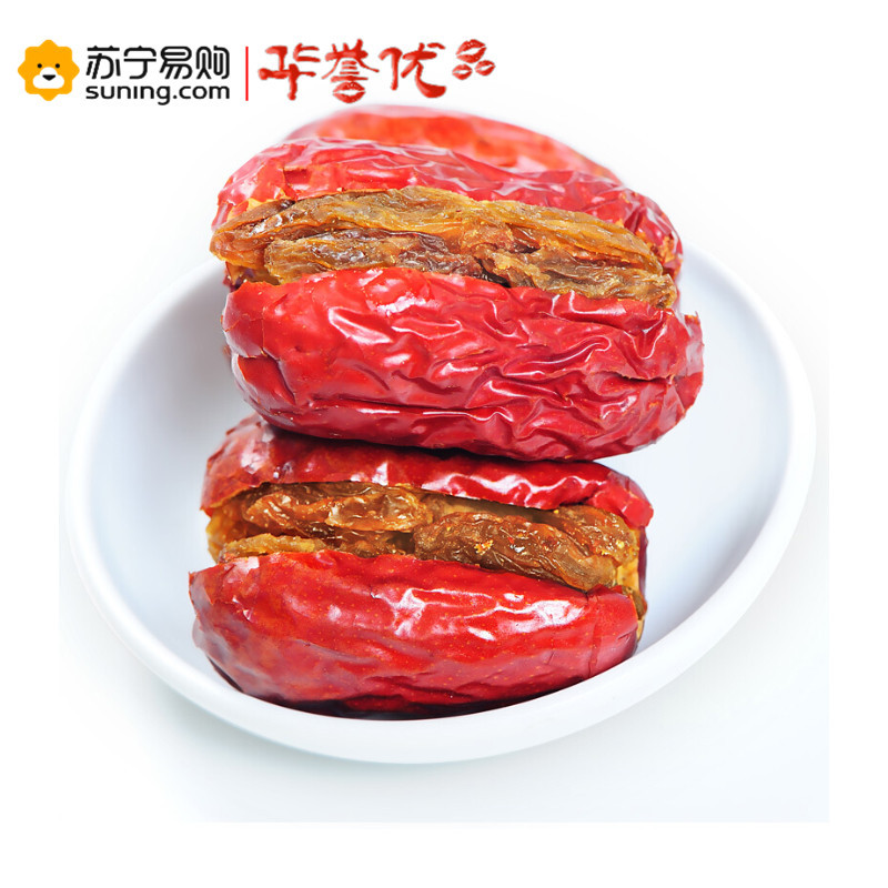华誉优 休闲零食蜜饯干果 新疆特产 红枣夹葡萄干 和田大枣夹香妃葡萄干289g/袋