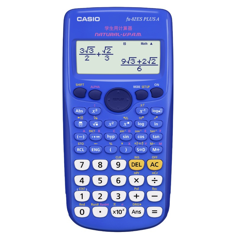 卡西欧(CASIO) FX-82ES PLUS A 函数科学计算器大学高中初中考试 智黑