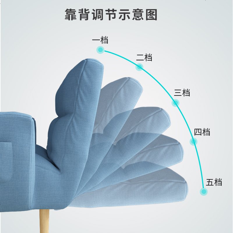 小户型懒人沙发单人小沙发榻榻米简易款卧室阳台双人折叠沙发床高清大图