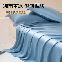 兰精天丝棉纯色床单单件夏季凉感丝滑单人冰丝裸睡被单三件套