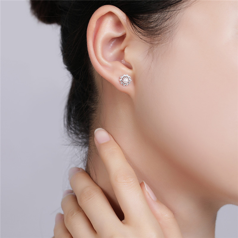 DTOTO 新款S925银小众耳钉时尚耳环简约百搭气质工艺珍珠耳钉高清大图