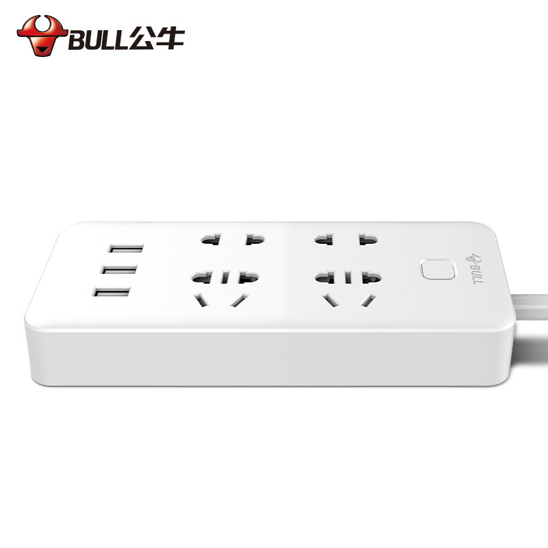 公牛(BULL) GN-B322U插座USB智能插座/接线板/充电插排/插线板 1.8米