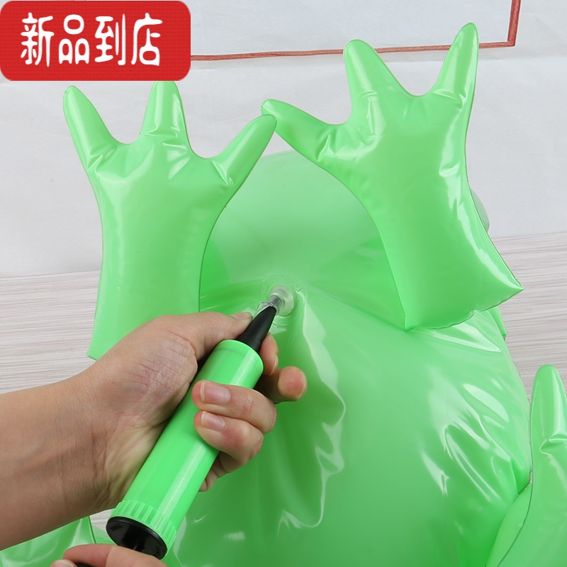 真智力发光大青蛙充气玩具青蛙PVC皮货儿童充气玩具气球夜市小玩具 发光充气青蛙[3个]配打气筒发光玩具