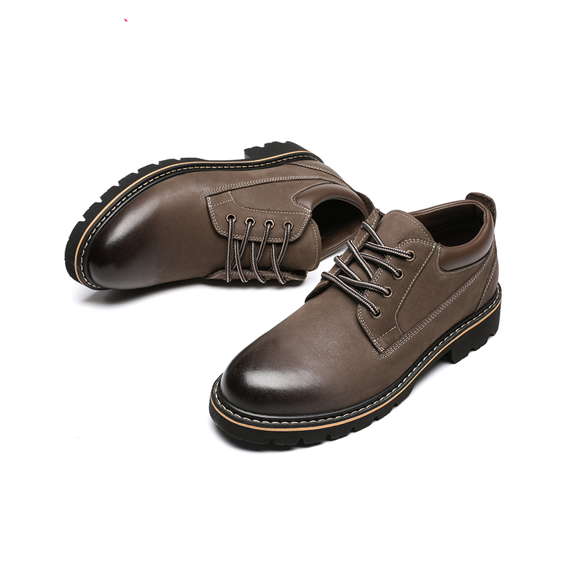 红蜻蜓休闲皮鞋男宽脚皮鞋春秋大头鞋商务休闲鞋头层牛皮男士户外工装