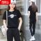 冰丝棉休闲运动套装女2021夏天新款时尚两件套广场舞服装