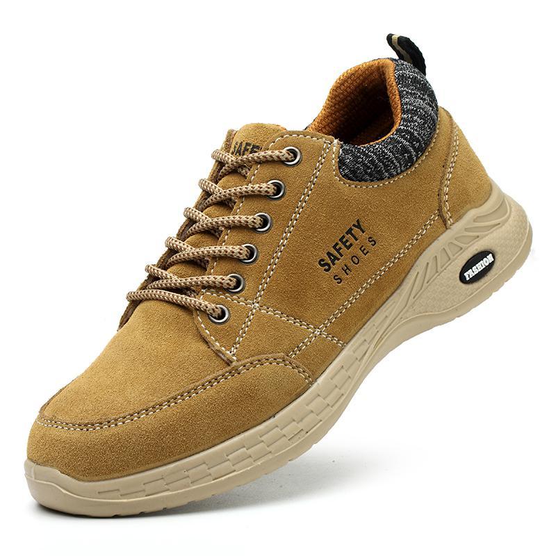 骆驼潮(lotouc)男士休闲鞋613207120452 骆驼潮劳保鞋男夏季轻便钢