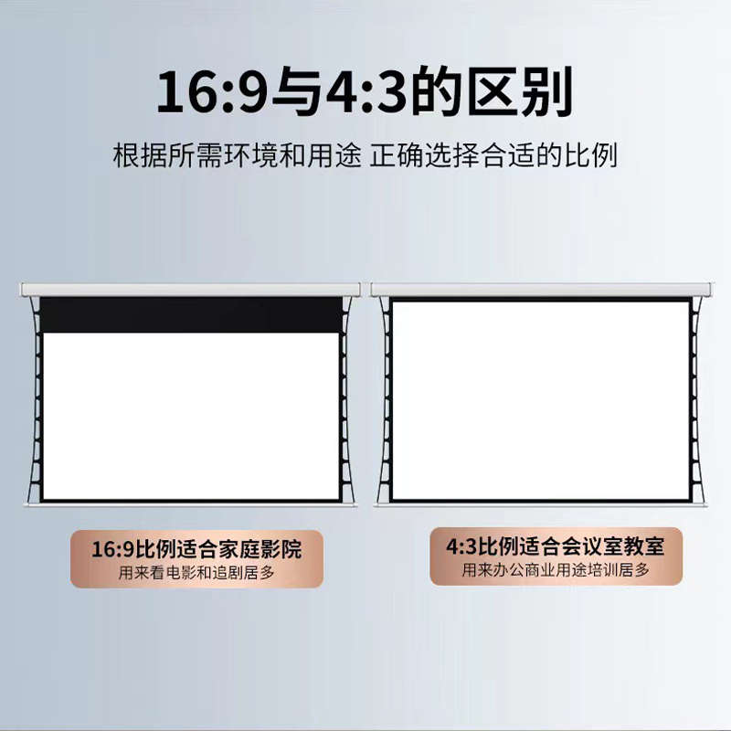 AREDY 电动拉线遥控投影幕布 110寸4:3高清大图