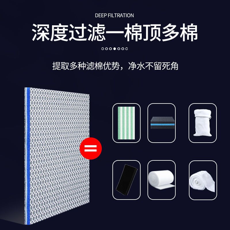 一张无赠品 10cm*10cm[超小尺寸] 过滤棉鱼缸过滤器专用高密度净化加厚海绵生化棉净水滤材过滤材料