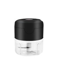 电动蒜泥器玻璃杯蒜蓉机家用厨房绞肉机捣蒜打蒜器充电拉蒜搅蒜器 [塑杯]普通动力 方黑色100ML