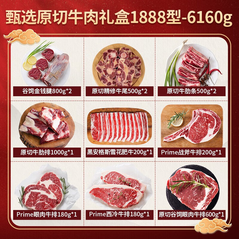 肉管家Mr.Meat甄选原切牛肉礼盒1888型6160g高清大图