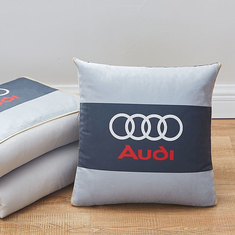 奥迪拼色标准款105150cm汽车抱枕被子车载靠垫靠枕车用枕头空调被午休