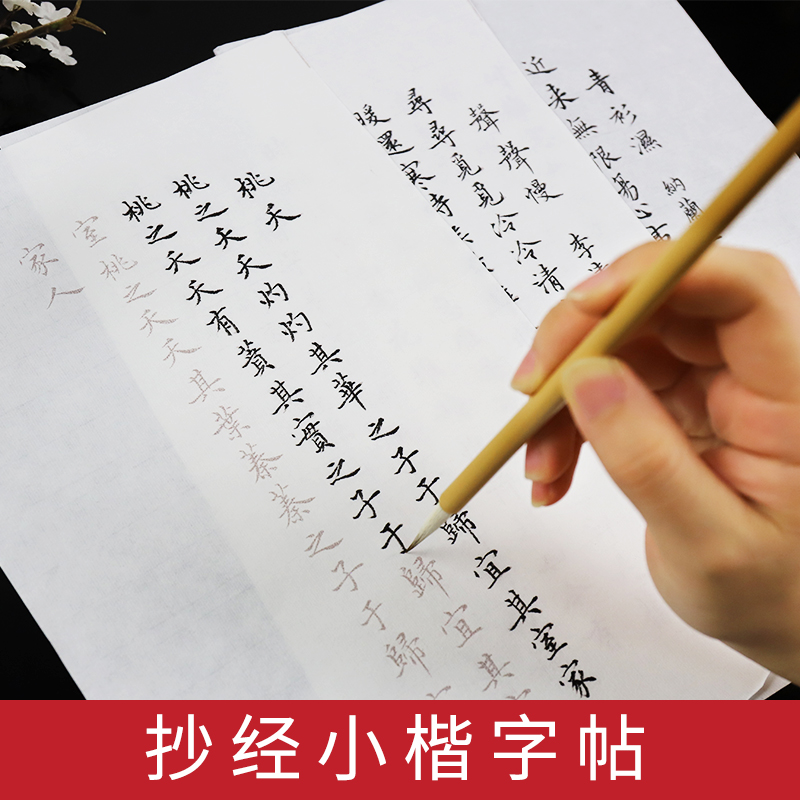 [单册含笔]苏轼小楷描红 [正版]字帖成人初学者毛笔书法练习纸作品纸宣纸描红花间漫笔簪花小楷书抄经本诗经字帖文艺硬笔描红高清大图