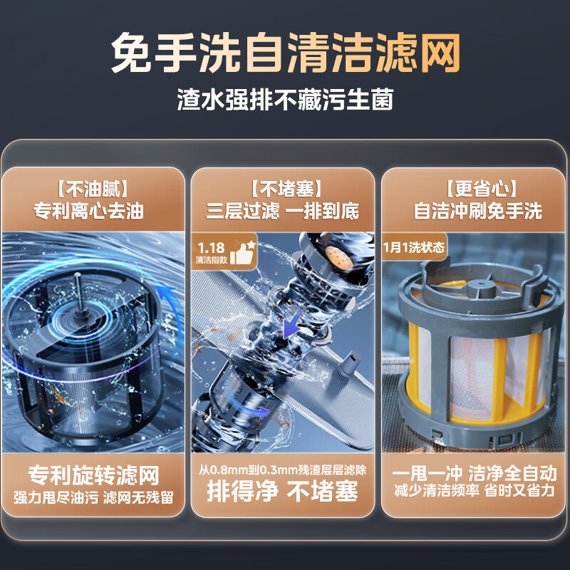 美的(Midea)嵌入式洗碗机万向X6Max 16套一级容积率105℃热风烘干四星消毒一键单消毒UV杀菌洗消一体机