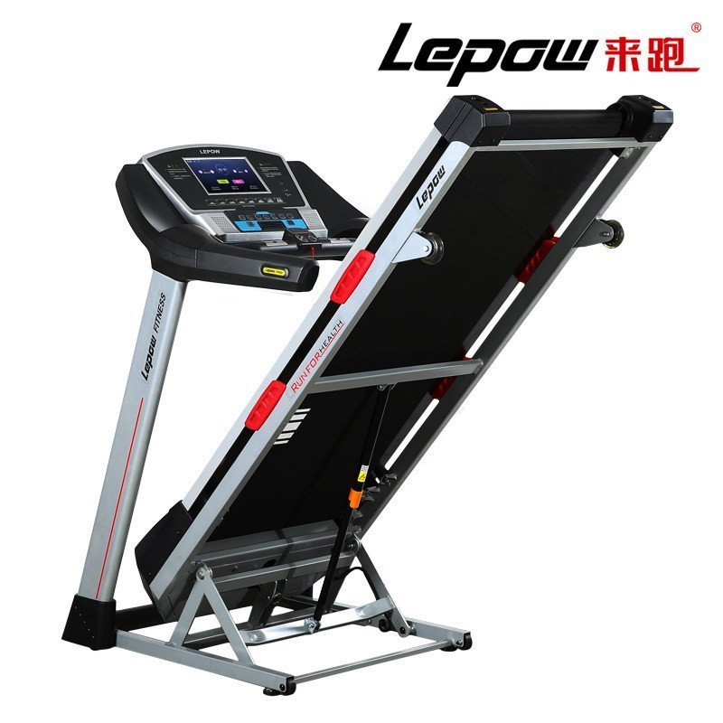 来跑(Lepow) 家用跑步机 M9 静音折叠16段坡度调节 53cm宽跑带轻商用跑步机 白色