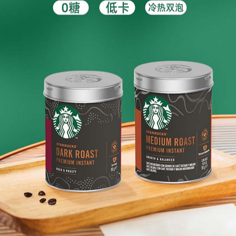星巴克速溶纯黑咖啡 90g高清大图