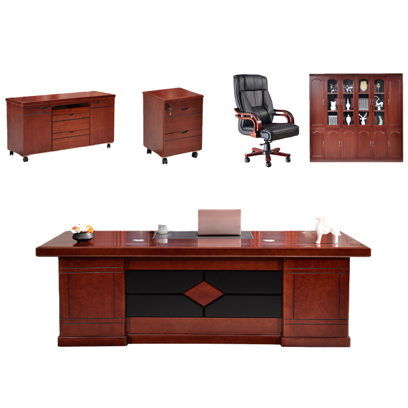 璎蕙 办公桌160cm+柜椅套高清大图