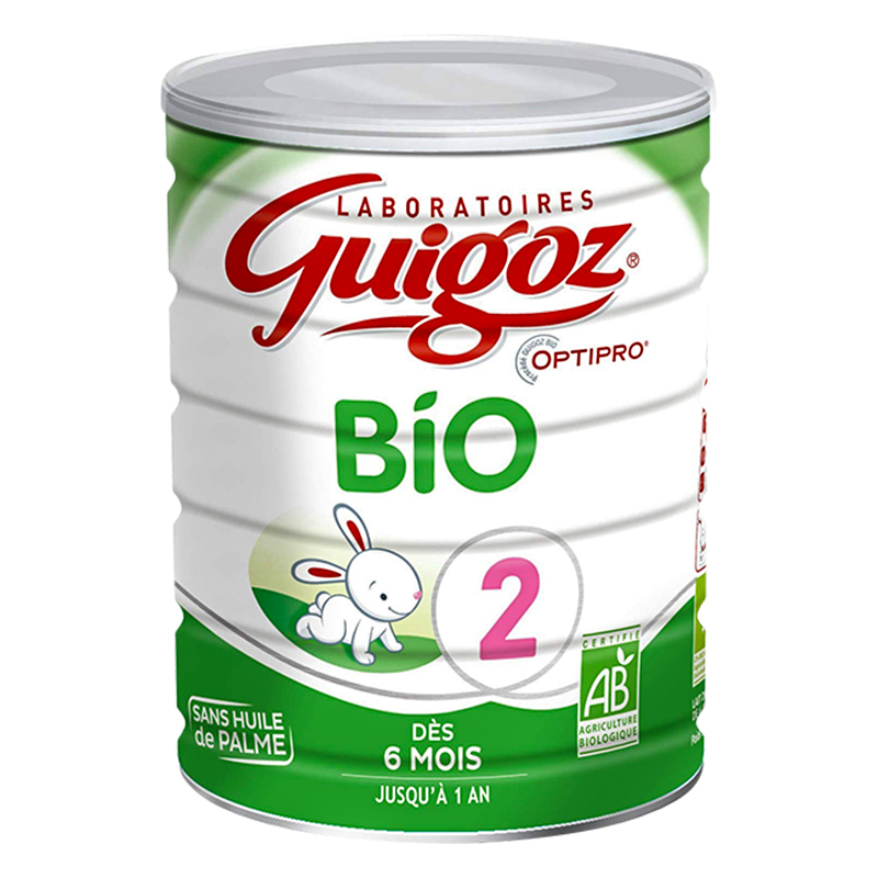 法国进口 古戈氏Guigoz 有机2段奶粉 经典配方 小乖兔浅绿罐6-12个月800g*6罐装高清大图